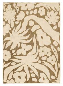 Bess Khaki and Brown Floral Rollie Pollie Playmat