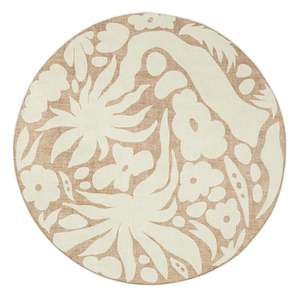 Calo Beige and Brown Floral Rollie Pollie Round Playmat