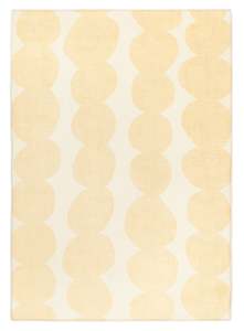 Beige Rugs: Cree Yellow and Beige Abstract Rollie Pollie Playmat