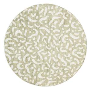 Jema Beige Abstract Rollie Pollie Round Playmat