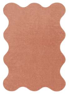 Vesta Red Scallop Washable Rug