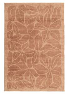 Sitar Rust Floral Washable Rug