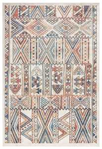 Cassie Orange And Blue Multi Colour Tribal Rug