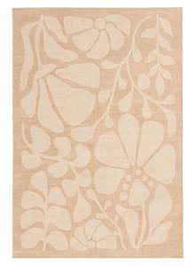 Ayesha Brown Floral Washable Rug
