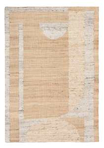 Felted Wool Rugs: Soto Brown Cream and Grey Modern Jute Rug