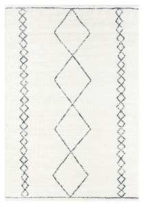 Tamira Grey and Ivory Diamond Tribal Rug
