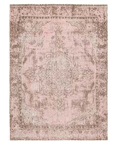 Sahara Turkish Style Pink Distressed Medallion Rug
