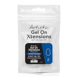 Artistic Gel On Xtensions Nail Tips - Short Round / Size #2 / 50pc