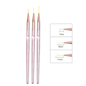 Essentials Brushes: Nail Art Brushes - Liner (3 pc)