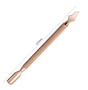 Essentials Cuticle Nippers Pushers: Cuticle Pusher - Large Blade - Rose Gold