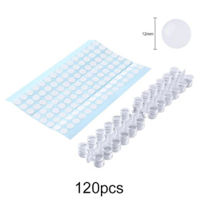 Display Swatches: Nail Art Colour Swatch - Tabs - Clear (120pc)