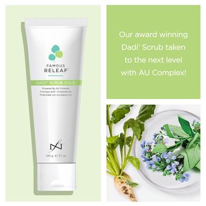 Famous Names Full Range: Releaf Dadi Scrub Gold 454g