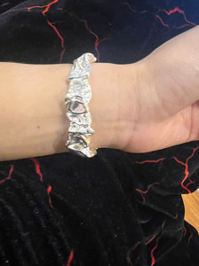 Products: Silver & Tin Foil Design Bracelet 20230209zhubao