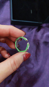 Products: Silver Ring with Green Enamel Colour 20230209zhubao