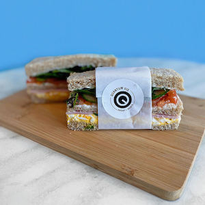 Products: Club sandwiches ham egg, cucumber, tomato and lettuce