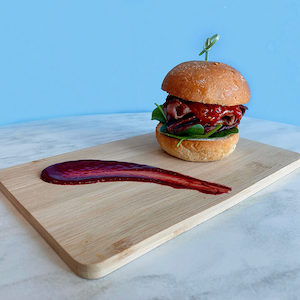 Products: Bacon butty sliders with tomato relish