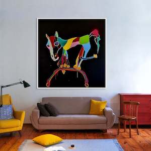 Art: Sleipnir and the Rainbow Bridge Artwork by Karen Chappelow