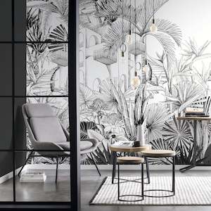 Oasis Tropical House Mural by Aspiring Walls