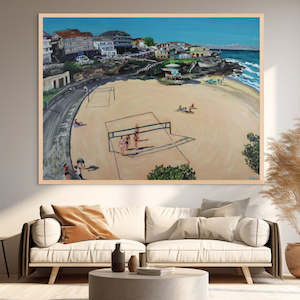 Art Work: Tamarama Beach Volleyball at Little Bay by Rachel Rae