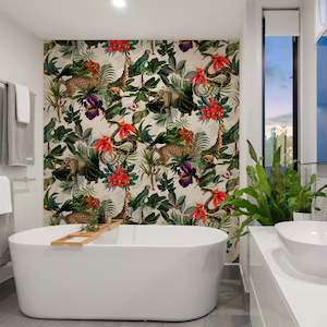 Bathroom Peel Stick: Whispers of the Wild Removable Bathroom Wallpaper