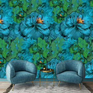 Misslolo Wallpaper: Tickled Blue Wallpaper by Miss Lolo
