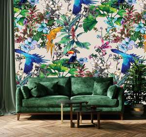 Misslolo Wallpaper: Birds of Paradise (neutral) Wallpaper by Miss Lolo