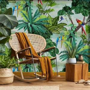 Homepage Featured Collections: Tropical Macaw Wallpaper by Miss Lolo
