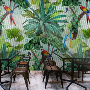 Miss Lolo Tiles: Tropical Macaw Tiles by Miss Lolo