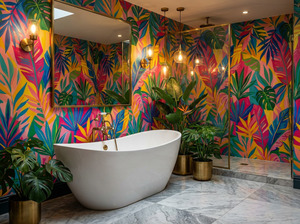 Tropical Burst Vinyl Wallpaper
