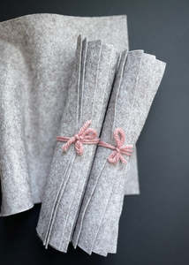 Felt Sheets Bundle, Marl Grey. Corinne Lapierre