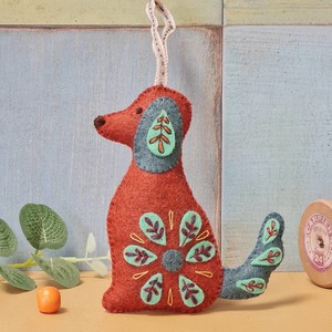 Folk Dog - Felt Hand Stitching Kit, Corinne Lapierre