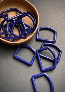 Royal Blue Nylon D Rings, 25mm
