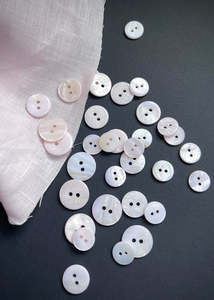 River Shell Buttons, Powder Pink