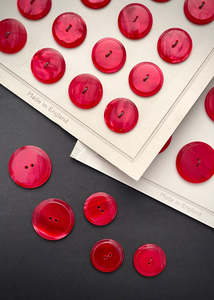 Vintage: Vintage Buttons. Latest Ruby Red. 20mm or 24mm