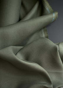 Linen: Atelier Belgium Linen Twill - Pesto