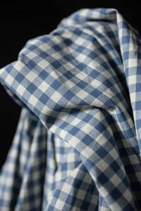 Prairie Organic Cotton Linen Gingham Fabric