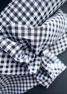 European Linen - Market Gingham, Noir