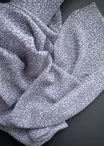 Fabric 1: Snow Leopard, Silk Chiffon Fabric