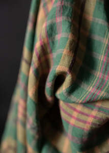 Fabric 1: Madhatter Check Laundered Linen Fabric