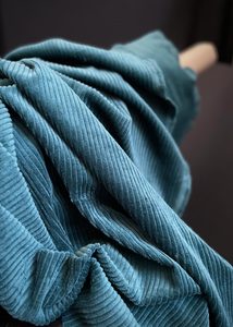 Soft 4.5 Wale Cotton Corduroy. Teal