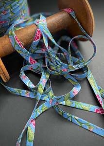 DOUBLE FOLD BIAS BINDING, Garden Blues