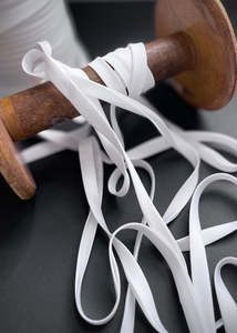 Organic Cotton Double Fold Bias Binding, Snow White