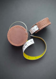 Hand-Stitched Leather Tape Measure: Espresso