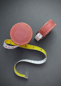 Hand-Stitched Leather Tape Measure: Chestnut