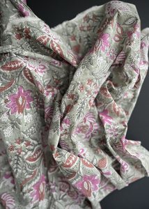 Light Weight: Hand Printed Cotton - Madeline