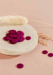 Atelier Brunette: Classic Matt Buttons - Dahlia Pink. 10mm