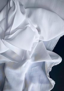 Viscose Modal: Viscose Moss Crepe - Optic White