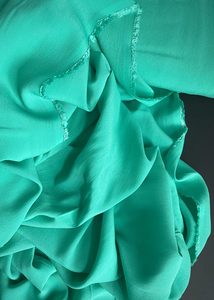 Viscose Modal: Viscose Moss Crepe - Bright Aqua Green