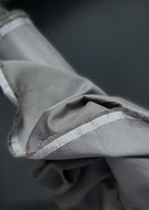 Viscose Modal: Cotton Cupro Twill Lining, Steel Silver