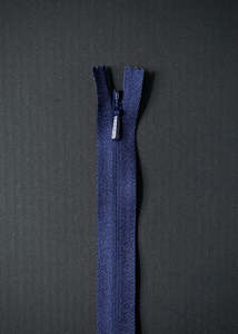 YKK Invisible Zip. Navy